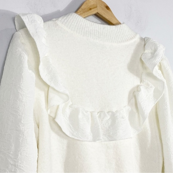 ZARA Combination Ruffled Knit Sweater - Picture 7 of 8